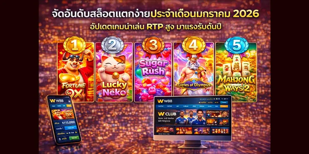 จัดอันดับสล็อตแตกง่ายประจำเดือนมกราคม 2026