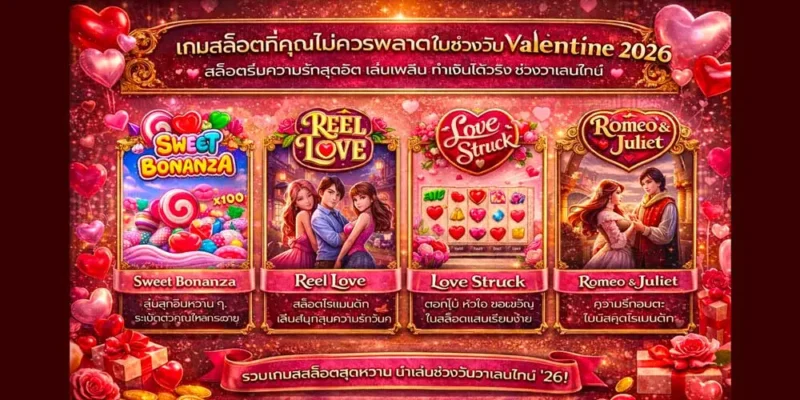 เกมสล็อตที่คุณไม่ควรพลาดในช่วงวัน Valentine 2026